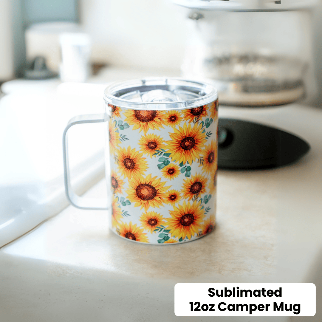 sublimation camper mug, sublimated