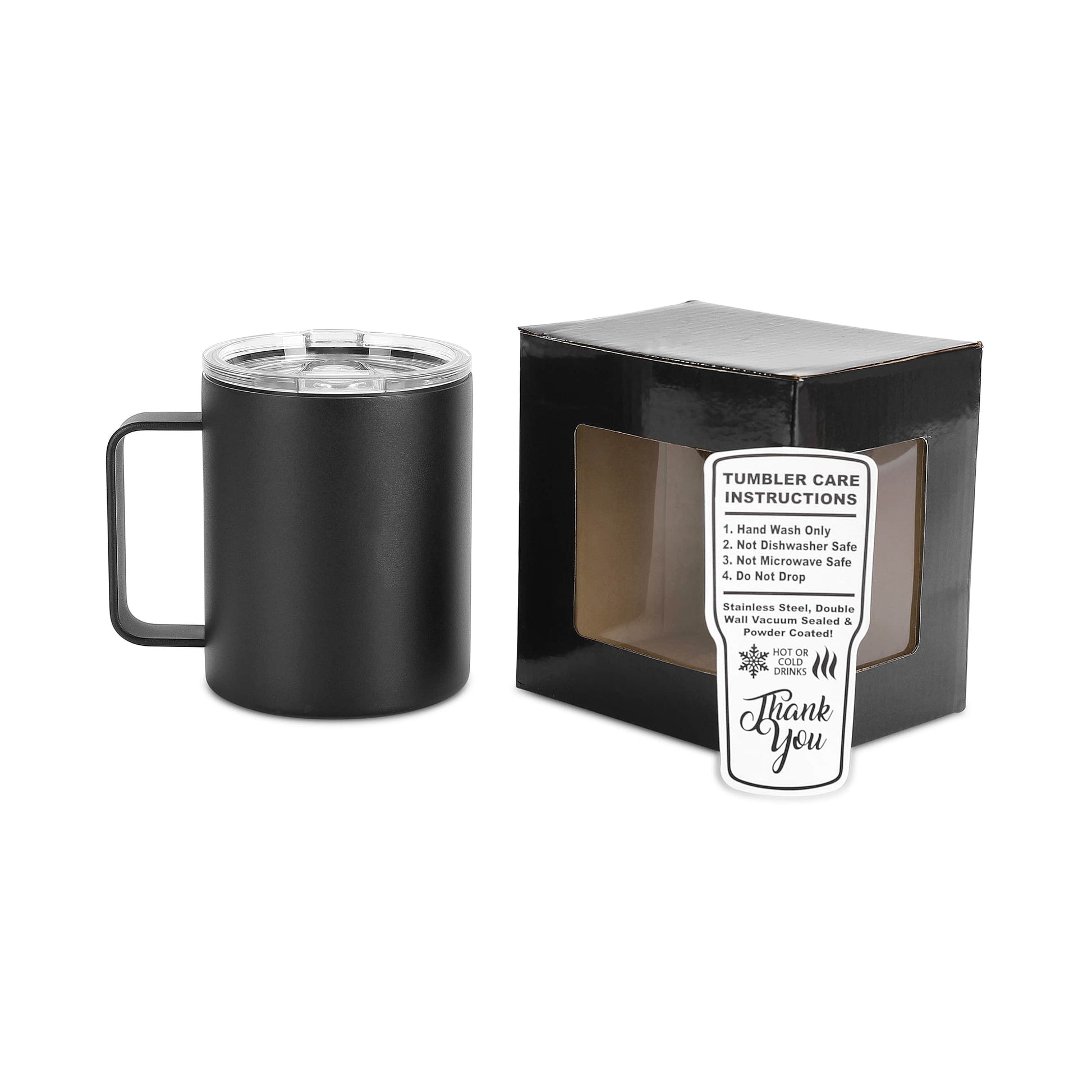 insulated coffee mug - camper mug in black
