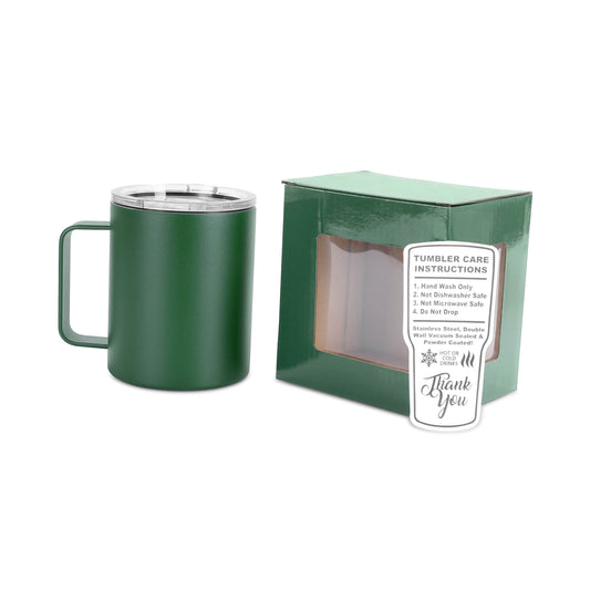 insulated coffee mug - camper mug in green