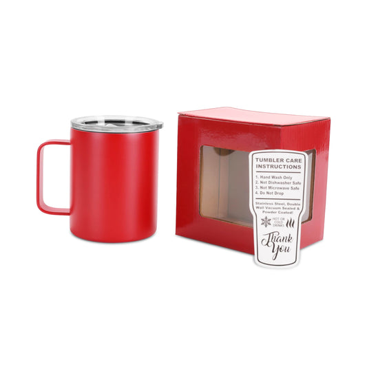 12oz camper mug red - insulated mug