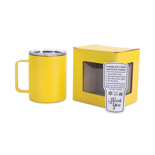 12oz camper mug yellow - insulated mug
