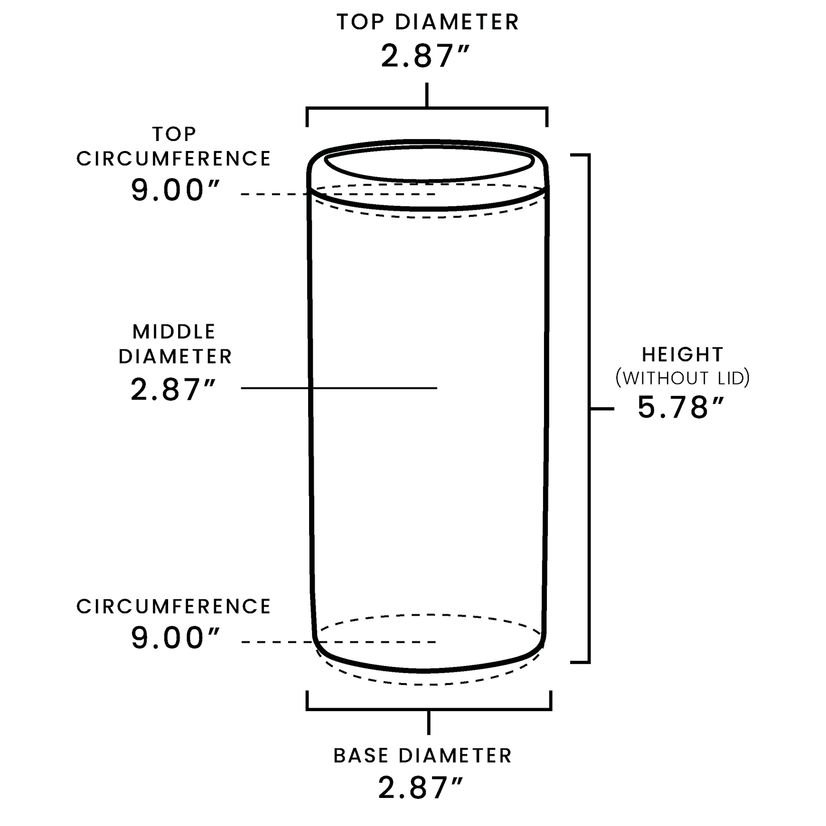 12oz slim can cooler dimensions