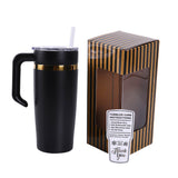 20oz gold electroplated tumbler in black