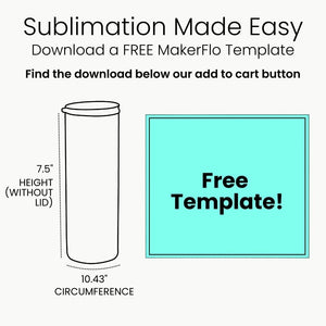 20oz skinny tumbler, full wrap template