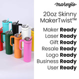 20oz skinny tumbler with handle business ready 