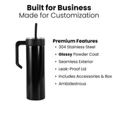 20oz skinny tumbler with handle premium features for laser engraving businesses