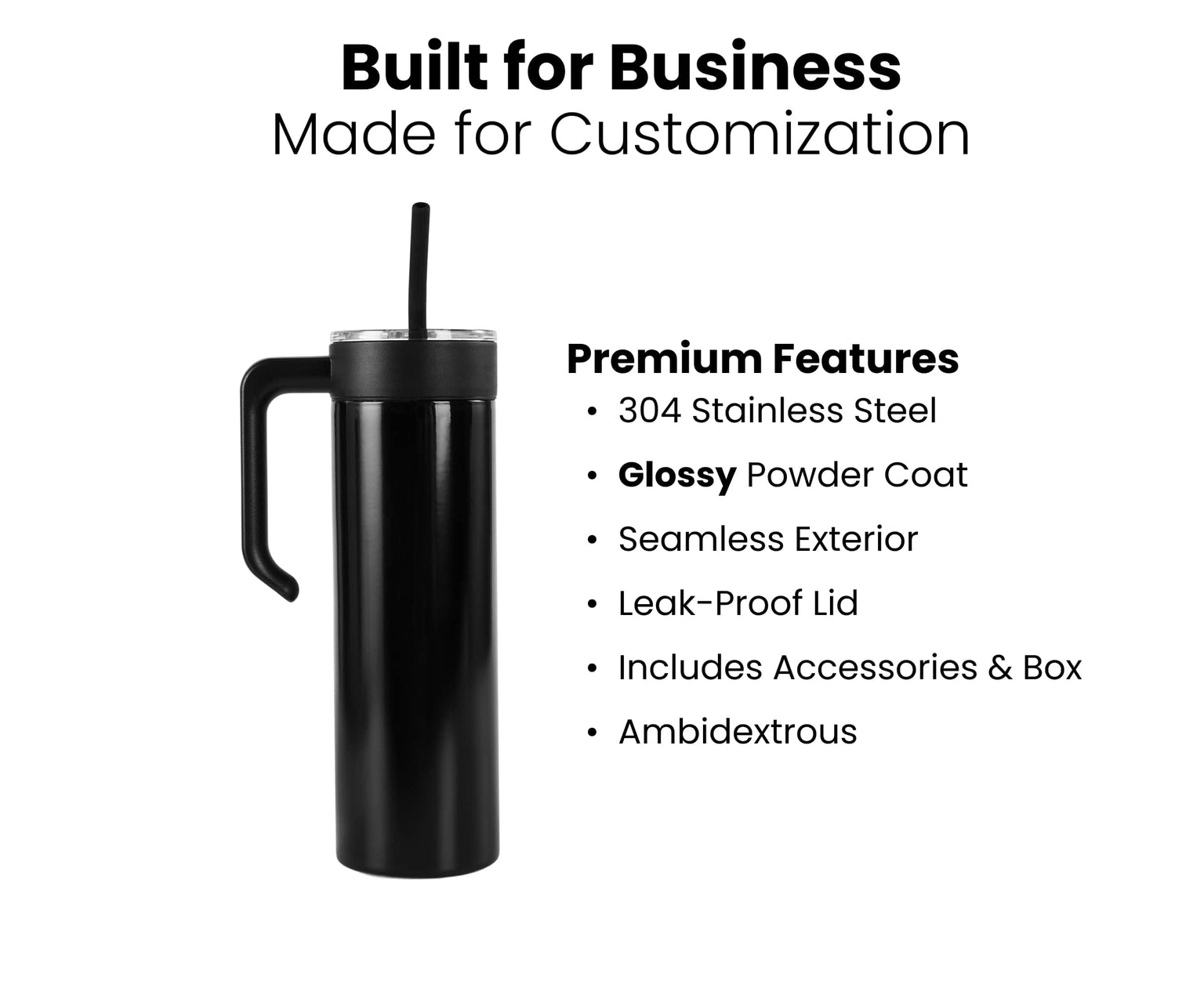 20oz skinny tumbler with handle premium features for laser engraving businesses
