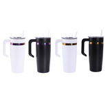 20oz electroplated tumblers with handle in black or white with rainbow or gold electro plate