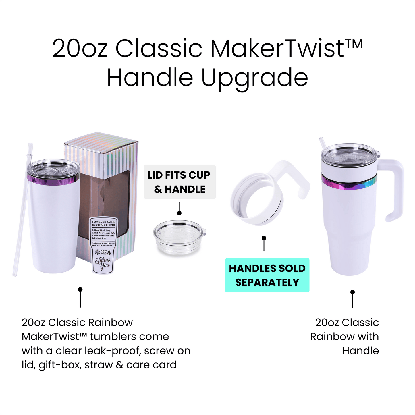 20oz Classic Rainbow Tumbler