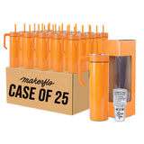 20oz skinny tumbler with handle, orange, bulk case of 25