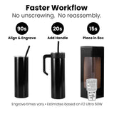 20oz skinny with handle faster production time