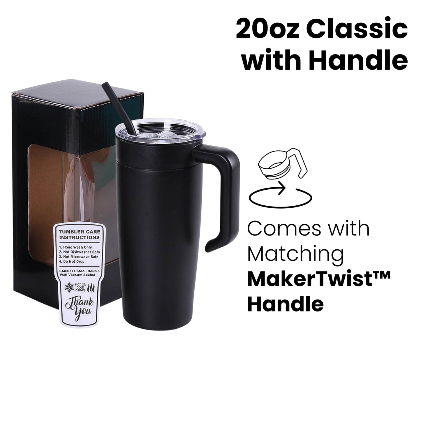 20oz Classic Tumbler with Handle