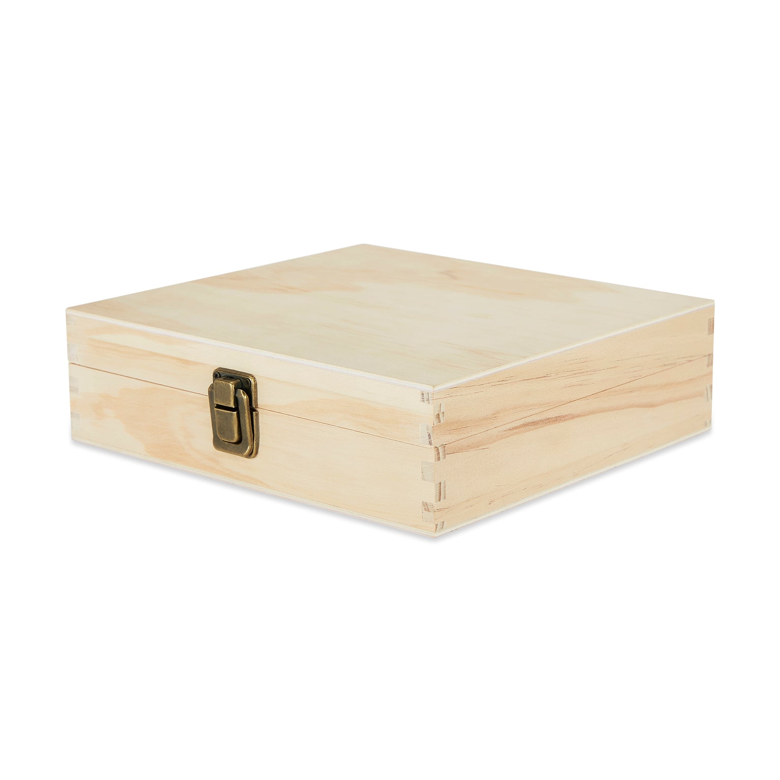 wood cigar box, natural