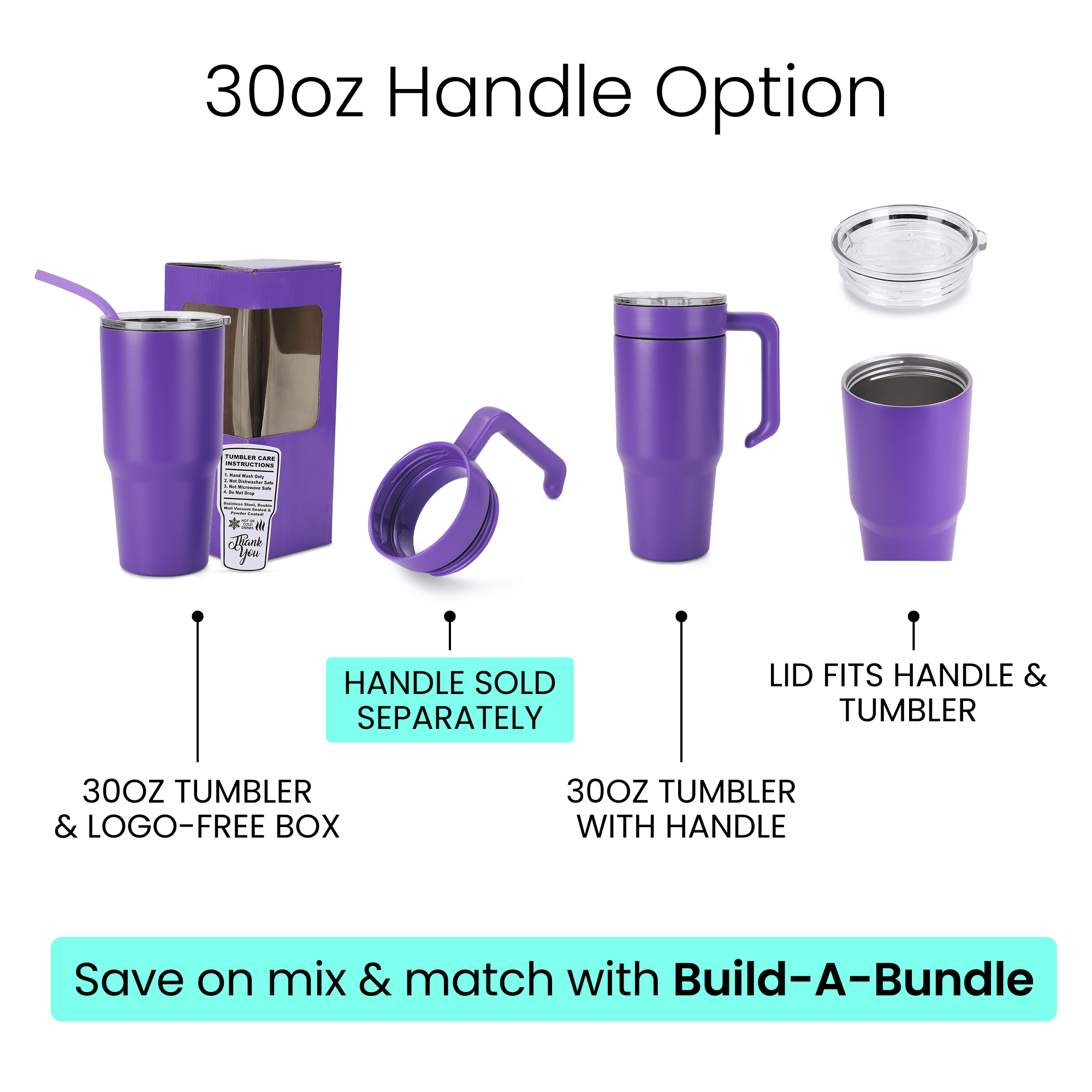 30oz tumbler, purple, accessories