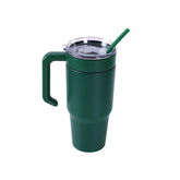 Insulated 30oz tumbler with handle, green