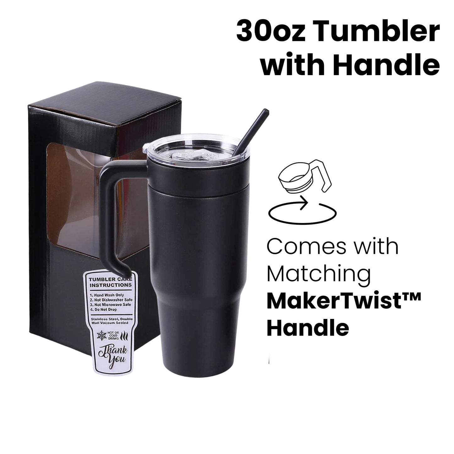 30oz Tumbler with Handle