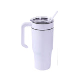 Insulated 30oz tumbler with handle, white