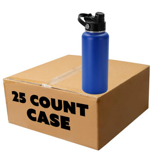 blue powder coated water bottle bulk