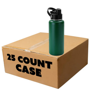 green powder coated water bottle bulk