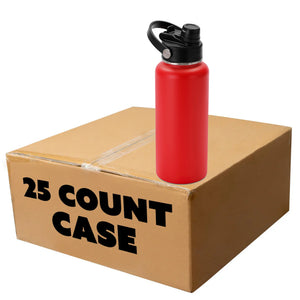 red powder coated water bottle bulk