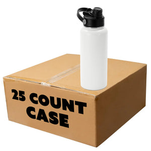 white powder coated water bottle bulk