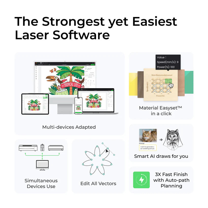 xtool f1 ultra laser software