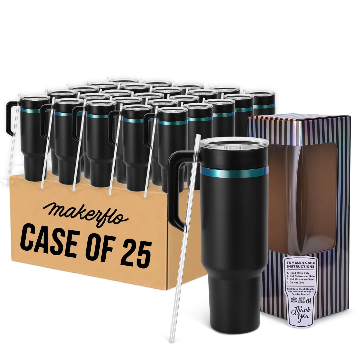 40oz Electroplated Tumbler with Handle
