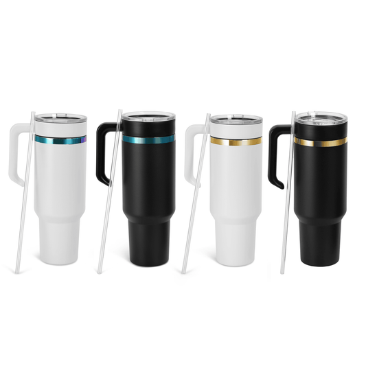 40oz Electroplated Tumbler with Handle