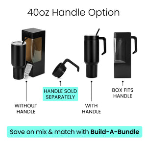 40oz tumbler handle option, black