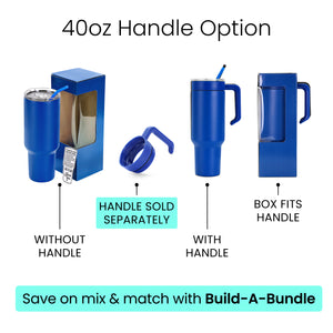 40oz tumbler handle option, blue