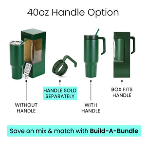 40oz tumbler handle option, green