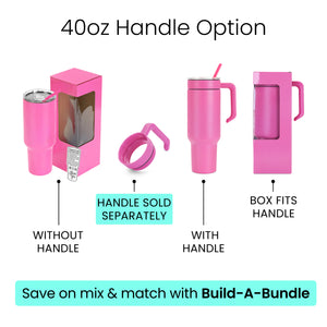 40oz tumbler handle option, pink