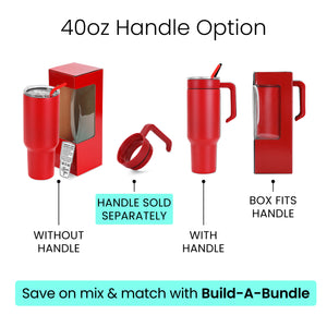 40oz tumbler handle option, red