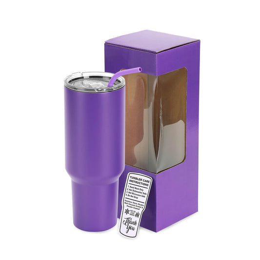 40oz tumbler stainless powder coated, purple