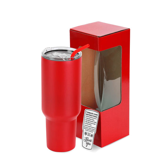 40oz tumbler stainless powder coated red