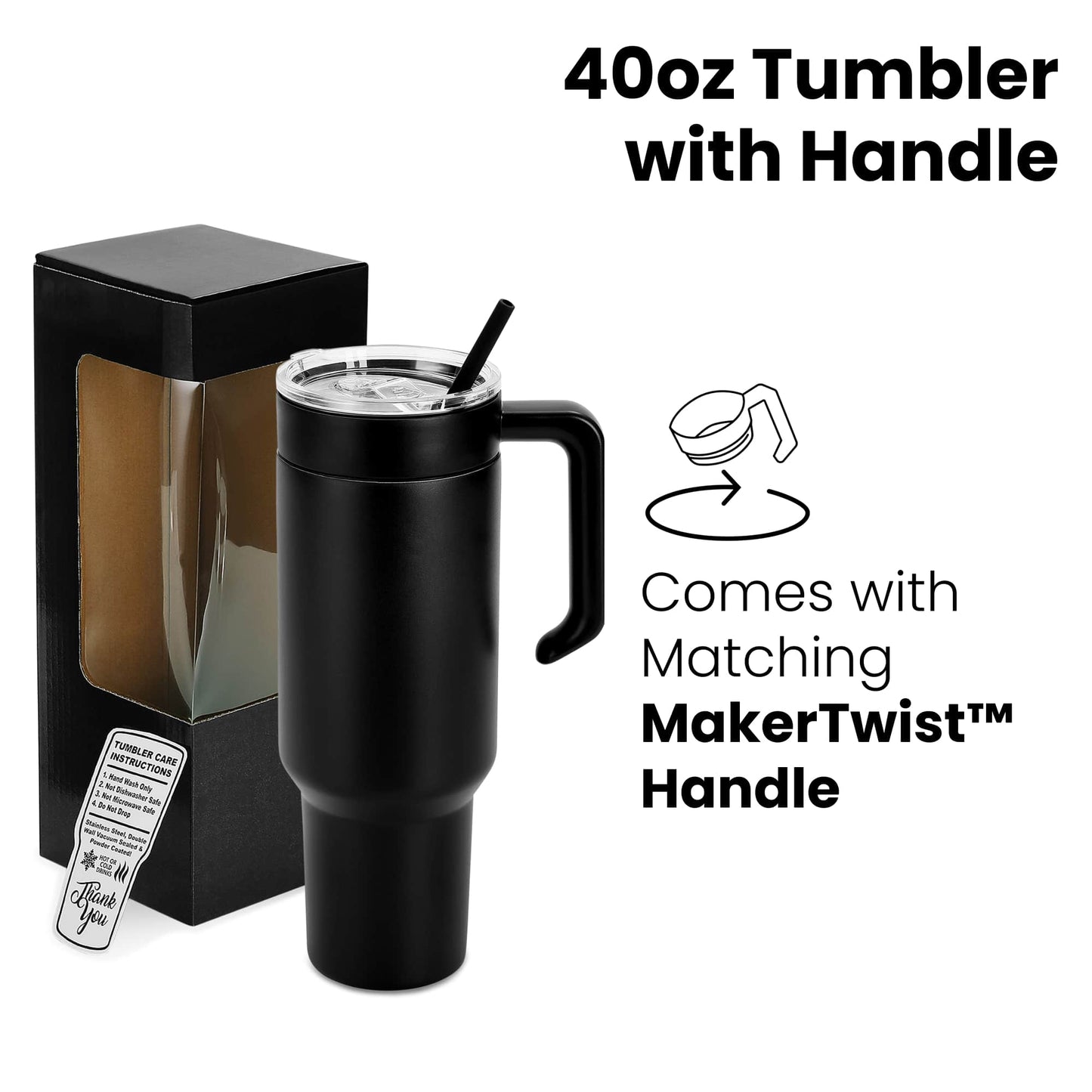 40oz Tumbler with Handle