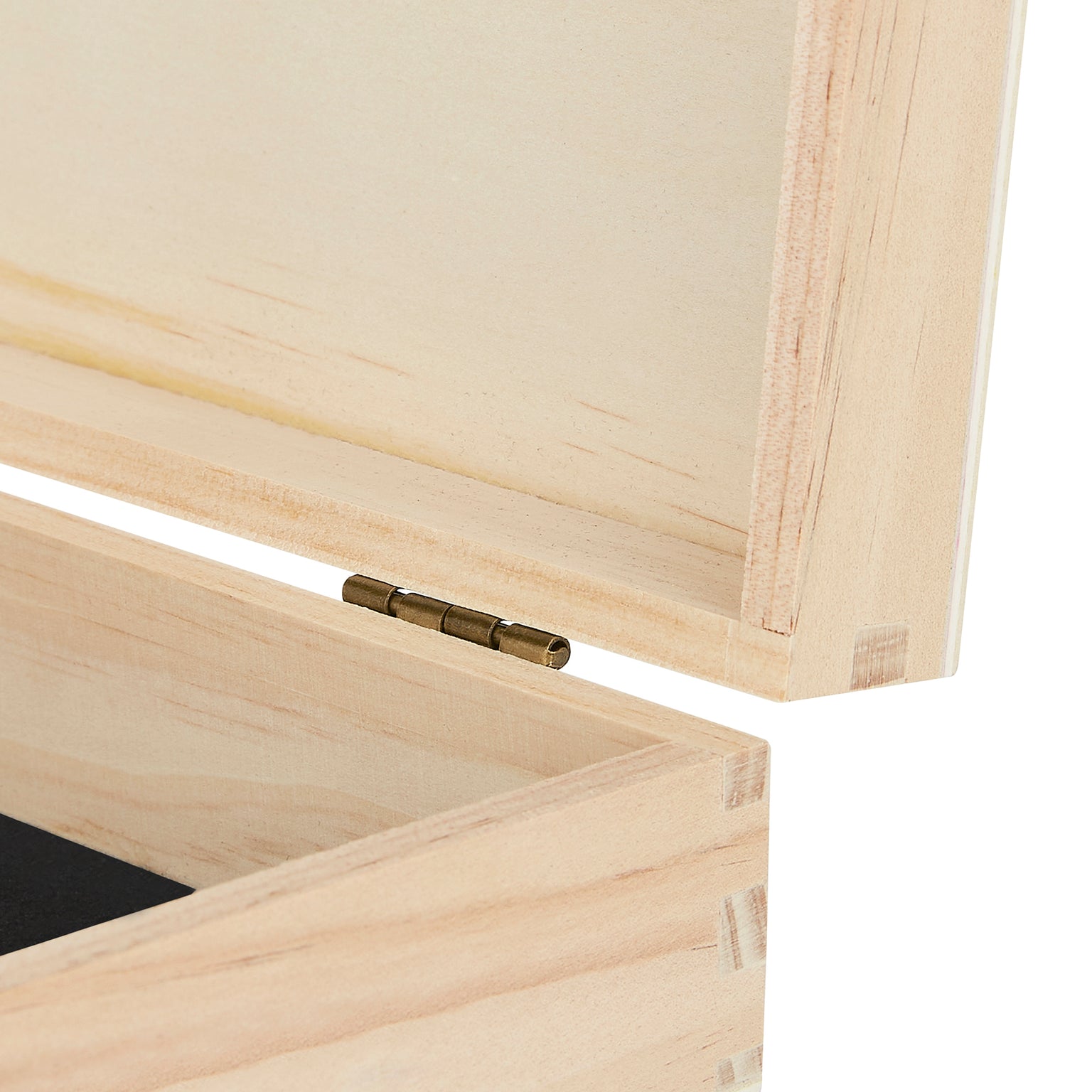 wood cigar box with hinged lid