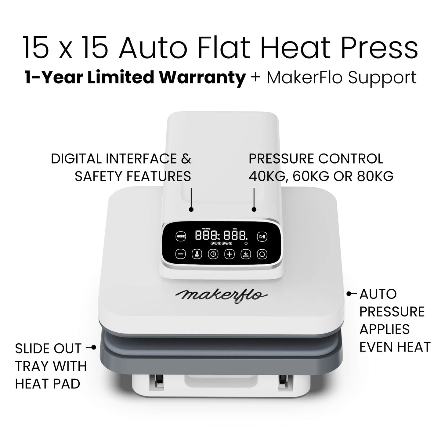 Flat Heat Press 15 x 15