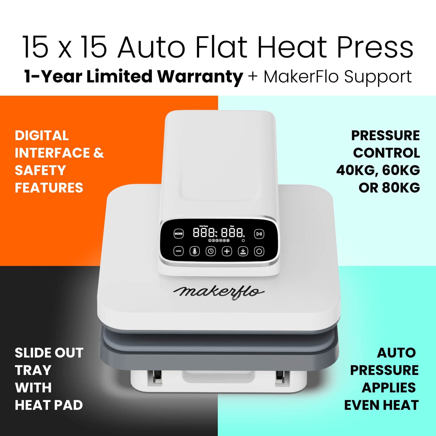 Flat Heat Press 15 x 15
