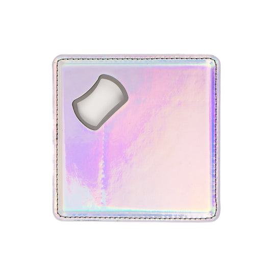 bottle opener coaster, holographic engravable Laserette, magnetic