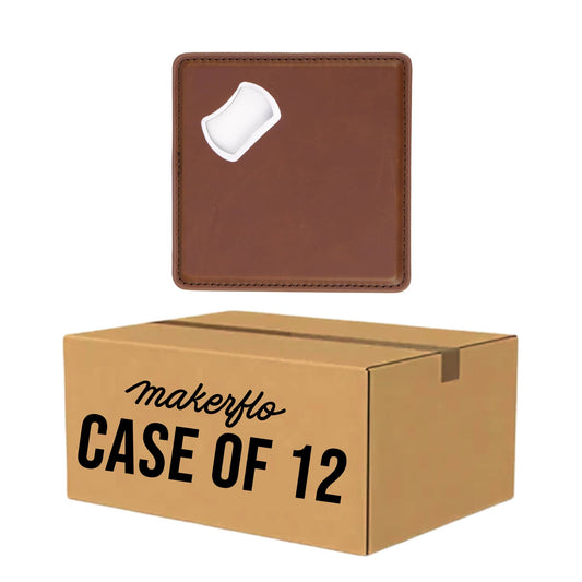 bottle opener coaster, brown engravable Laserette, magnetic, case of 12