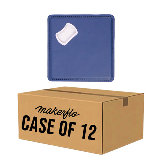 bottle opener coaster, navy blue engravable Laserette, magnetic, case of 12