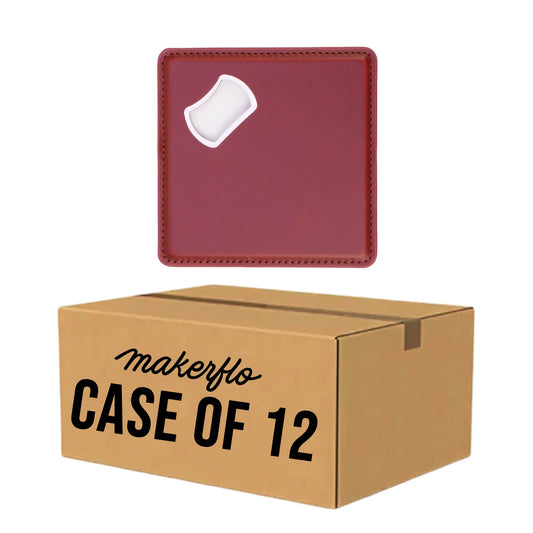 bottle opener coaster, red engravable Laserette, magnetic, case of 12