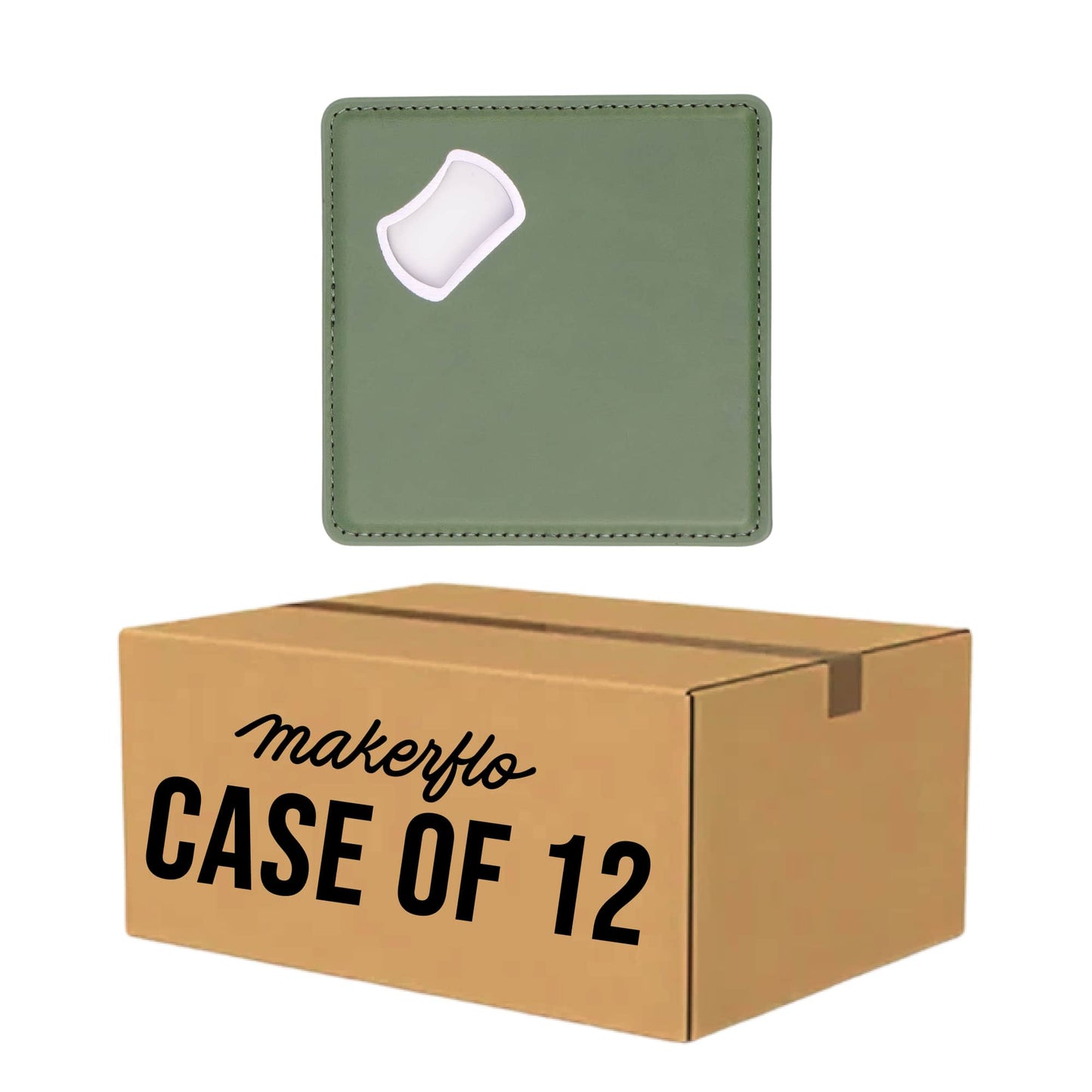 bottle opener coaster, sage engravable Laserette, magnetic, case of 12
