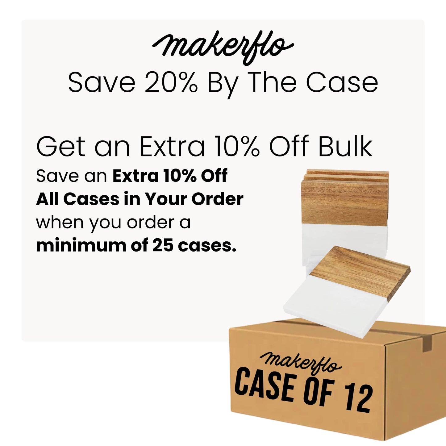 Marble and Wood Coaster Set