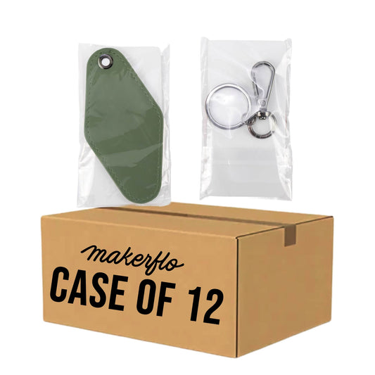 leatherette keychain, wholesale, sage green bulk