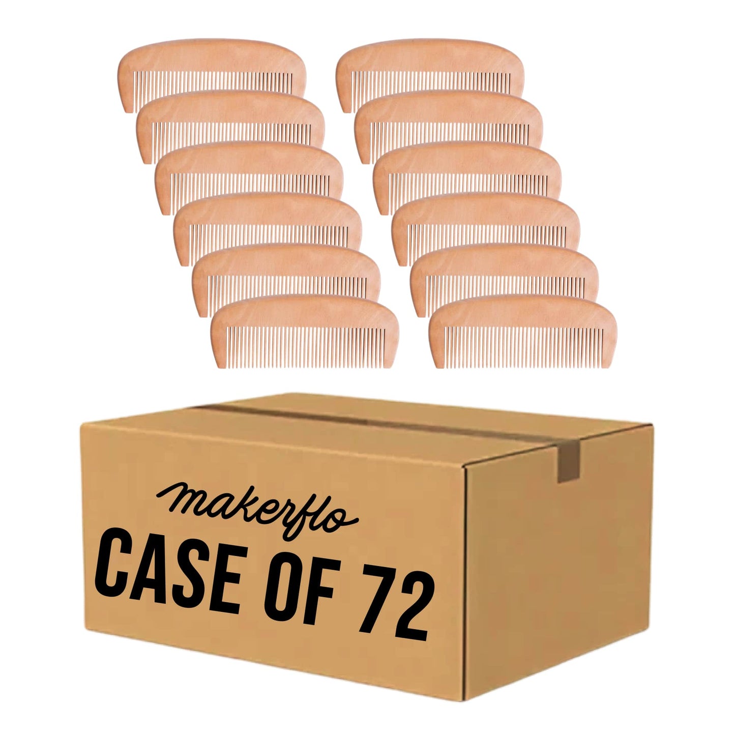 bulk wood combs, case of 72