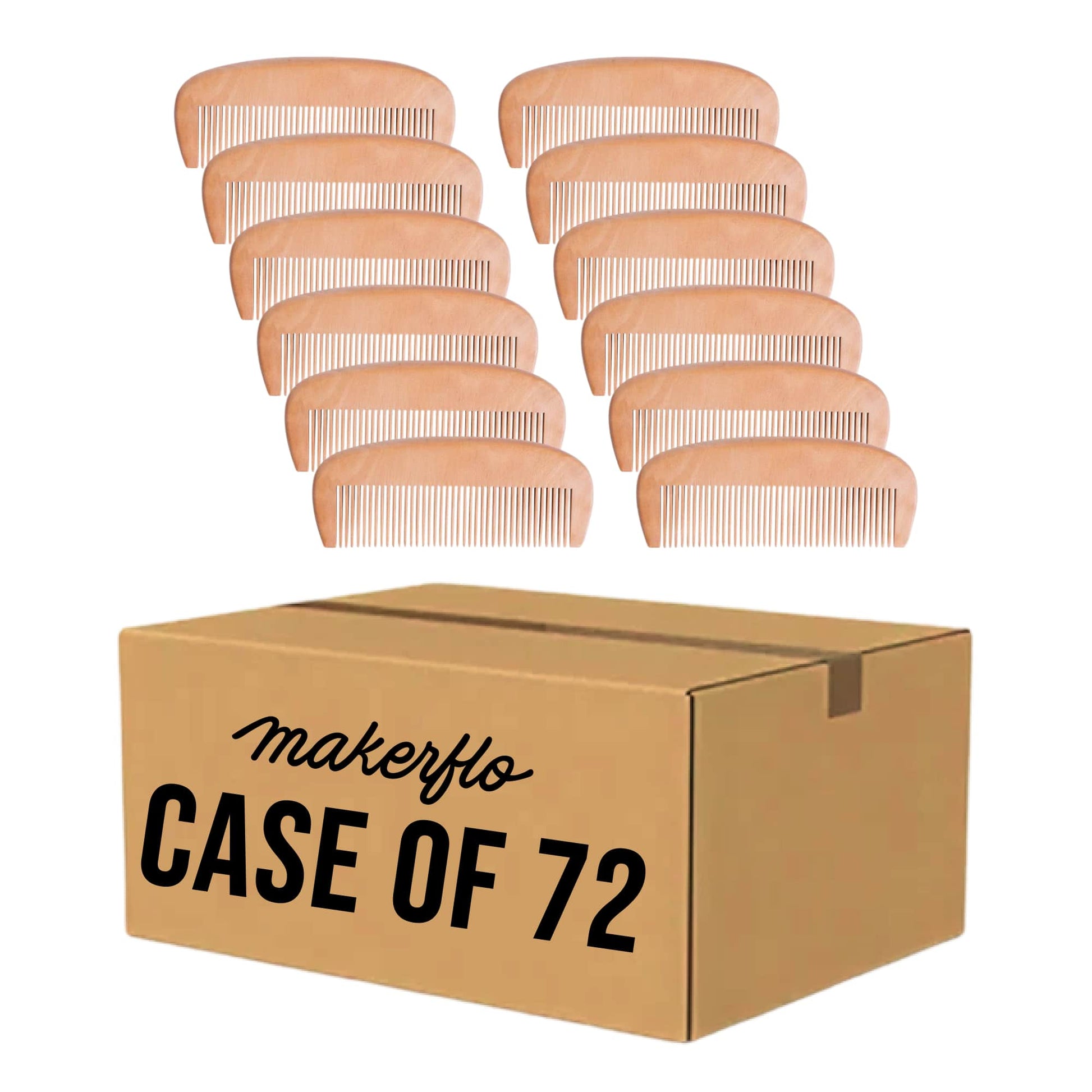 bulk wood combs, case of 72
