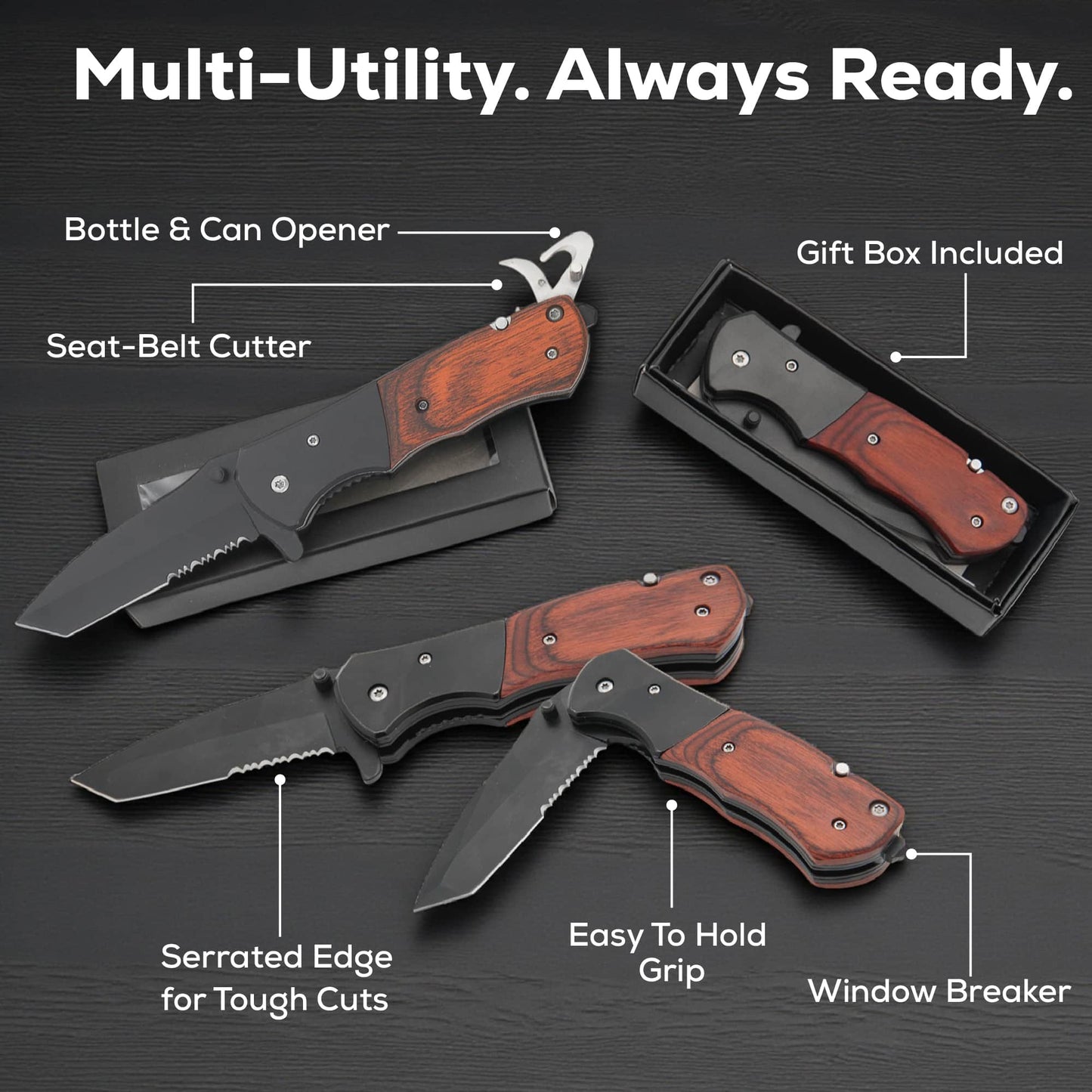 multi use utility pocket knife features