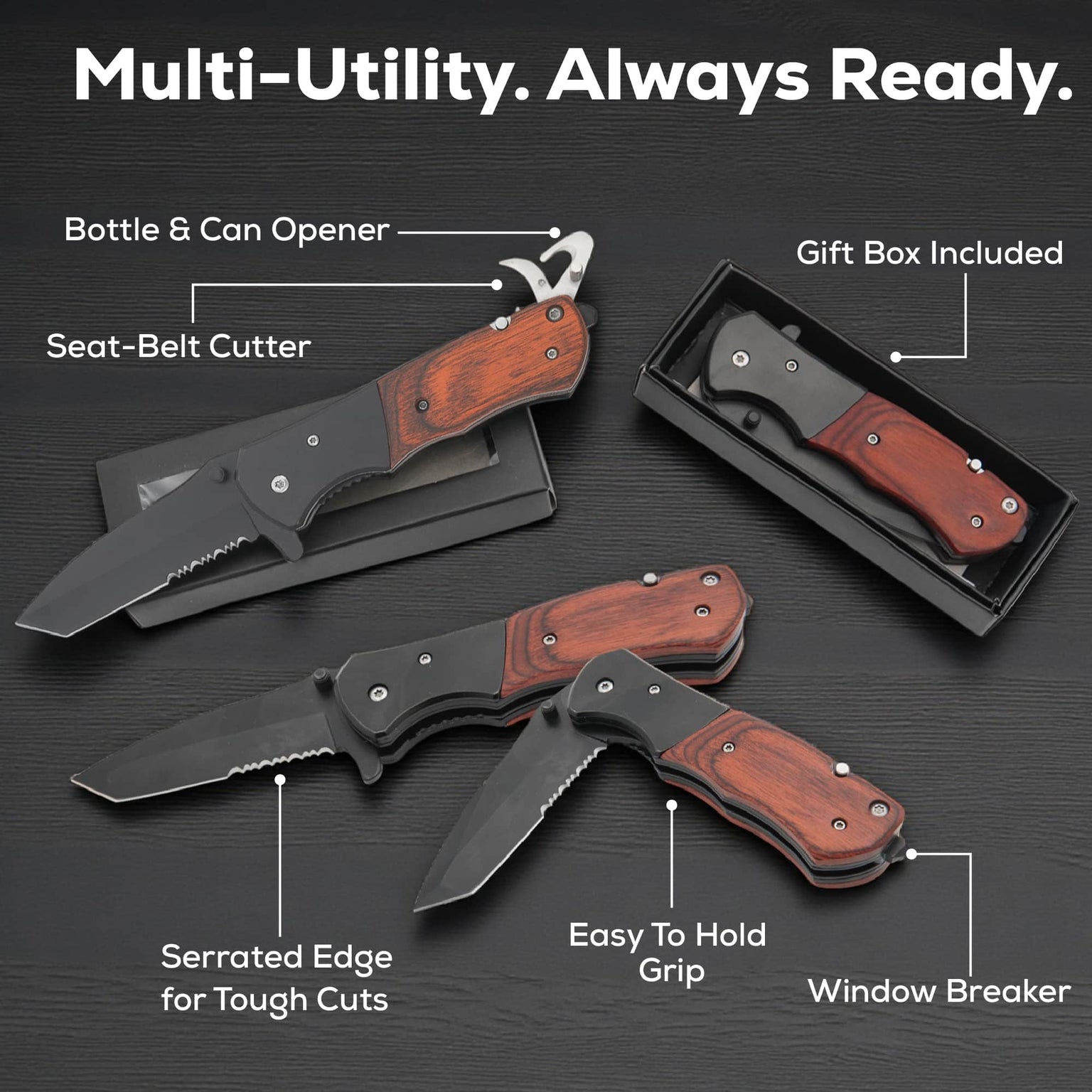 multi use utility pocket knife features
